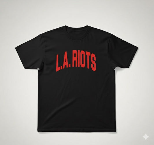 L.A. RIOTS Varsity Tee – Red/Black