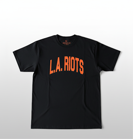 L.A. RIOTS Varsity Tee – Orange/Black